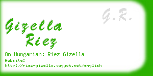 gizella riez business card